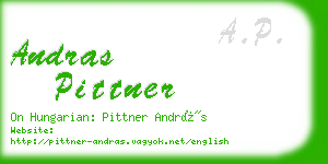 andras pittner business card